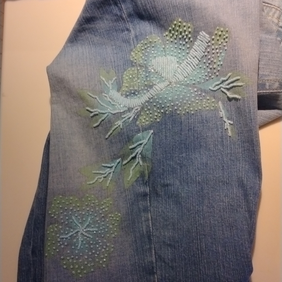 EUC VINTAGE Z Cavaricci Embellished Ankle Jeans - Picture 8 of 11